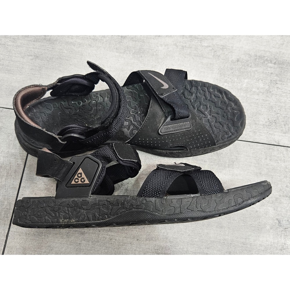 Nike ACG Air Deschutz Black Outdoor Hiking Sandals DC9093-001 Mens 12